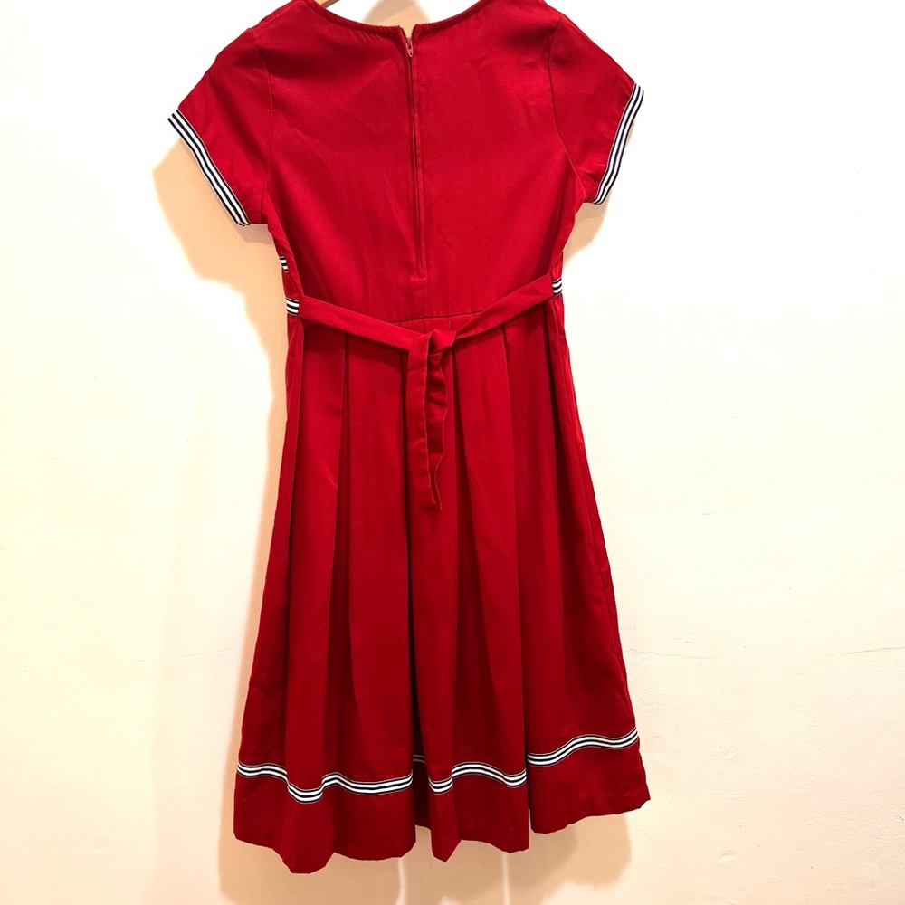Vintage dress red navy white rare editions 12/14? - Picture 6 of 8